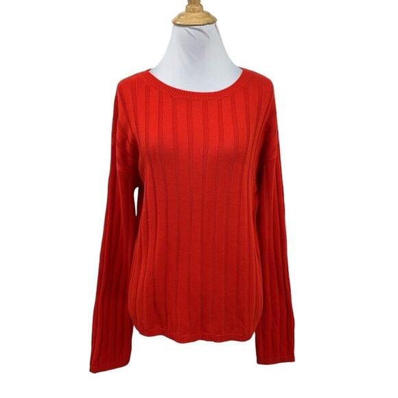 Sanctuary Sweater Womens M Medium Tomato Lillith Wool Blend Crew Neck Pullover - Picture 1 of 13